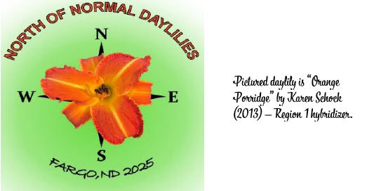 logo for North of Normal Daylilies Galore, Fargo, ND 2025